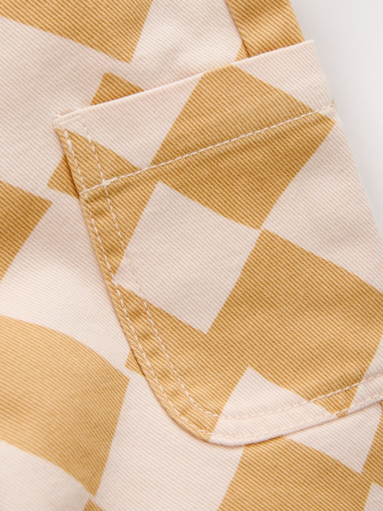 Yellow Harlequin Print Dungarees Set (3mths-7yrs) - Image 10 of 10