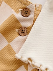 Yellow Harlequin Print Dungarees Set (3mths-7yrs) - Image 8 of 10