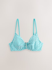 Aqua Blue Crochet Non Padded Wired Bikini Top - Image 6 of 6