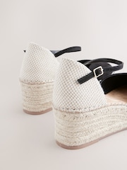 Black Extra Wide Fit Forever Comfort® Closed Toe Platform Espadrille Wedges - Image 5 of 5