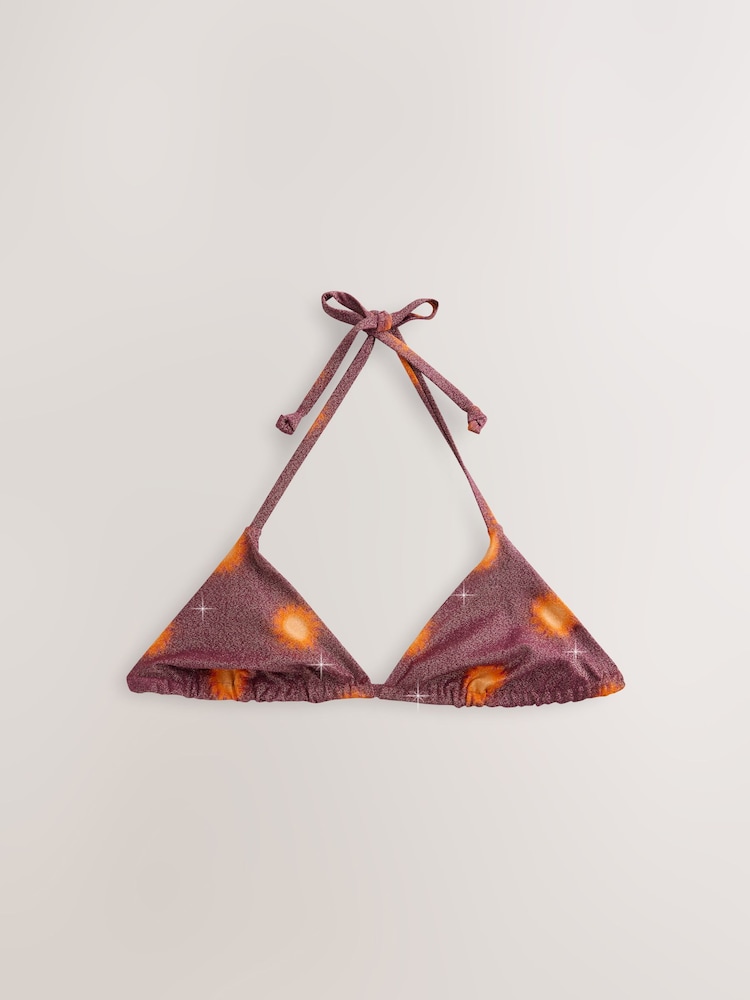 Burgundy Sun Print Metallic - Triangel-Bikinioberteil - Bild 10 von 10 Burgundy Sun Print Metallic - Triangel-Bikinioberteil - Bild 10 von 10