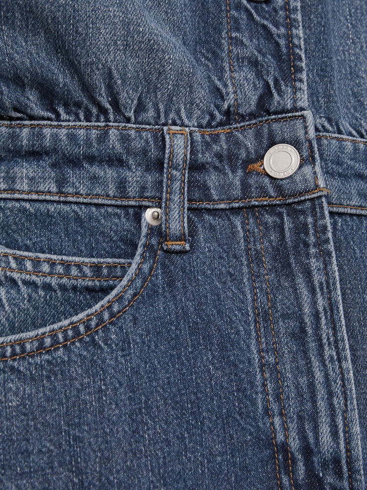 Reiss Terra denim z gumbi po celotni dolžini (krilo, obleka ali plašč) srednje dolga; ki sega do sredine meč obleka - Slika 7 iz 7 Reiss Terra denim z gumbi po celotni dolžini (krilo, obleka ali plašč) srednje dolga; ki sega do sredine meč obleka - Slika 7 iz 7