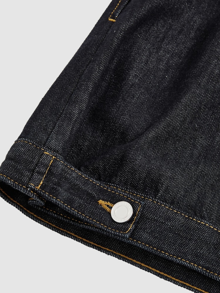 Reiss Indigo Brooklyn Sleeveless Denim Shift Dress - Image 6 of 6