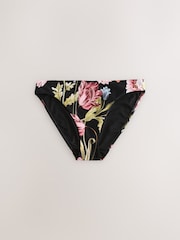 Black Floral Bikini Bottoms - Image 1 of 4