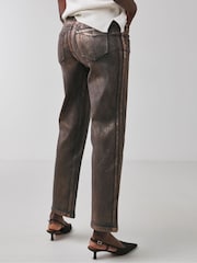 JD Williams Metallic Copper Straight Leg Jeans - Image 2 of 4
