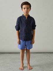 Reiss French Blue Cliff 9-13 yrs Drawstring Swim Shorts - Image 3 of 4
