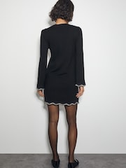 Monsoon Black Tia Beaded Mini Jumper Dress - Image 3 of 5