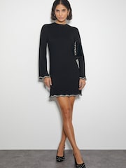 Monsoon Black Tia Beaded Mini Jumper Dress - Image 5 of 5