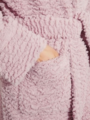 Monsoon Pink Bess Borg Dressing Gown - Image 4 of 4