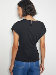 Monsoon Black Tanya Twist Tassel Jersey Top - Image 3 of 4