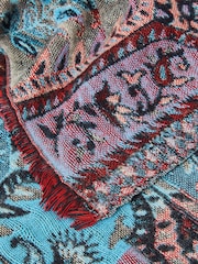 Monsoon Blue Lil Paisley Patchwork Scarf - Image 2 of 2