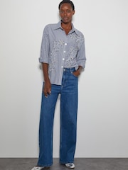 Monsoon Blue Sherry Embroidered Stripe Shirt - Image 2 of 4