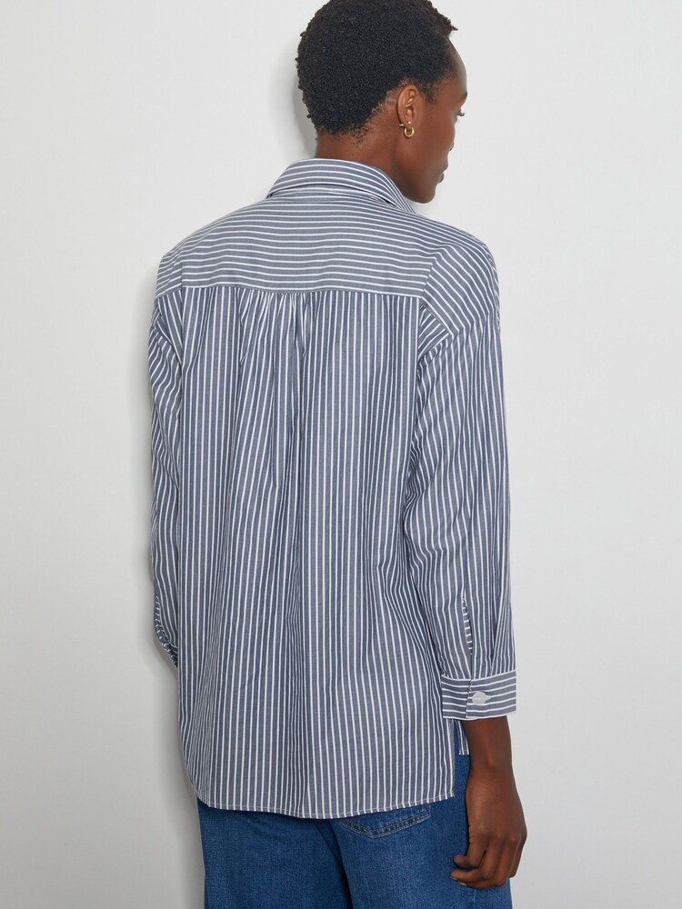 Monsoon Blue Sherry Embroidered Stripe Shirt - Image 3 of 4