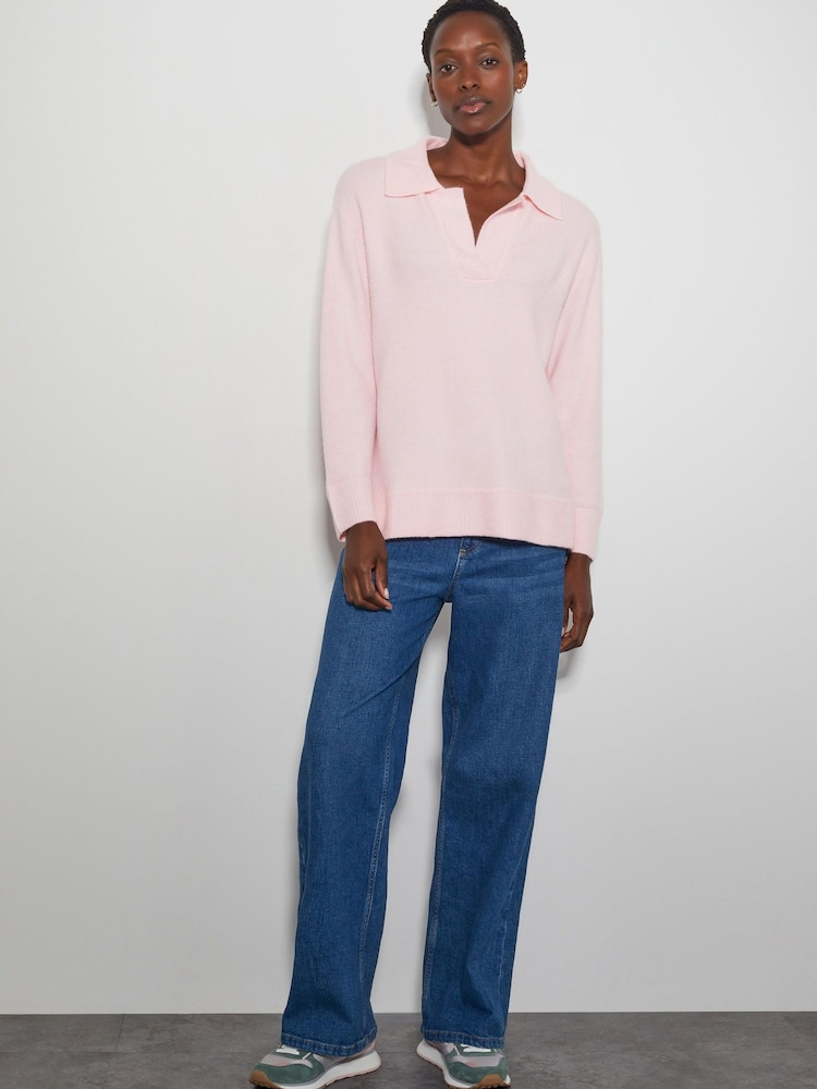 Monsoon Pink Carla Collar Jumper - Image 2 of 4