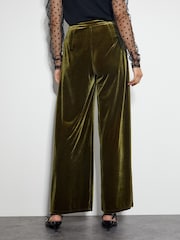 Monsoon Green Valery Wide Leg Velvet Trousers - Image 3 of 5
