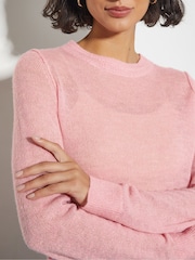 Monsoon Pink Mel Sheer Seamed Jumper - Image 4 of 4