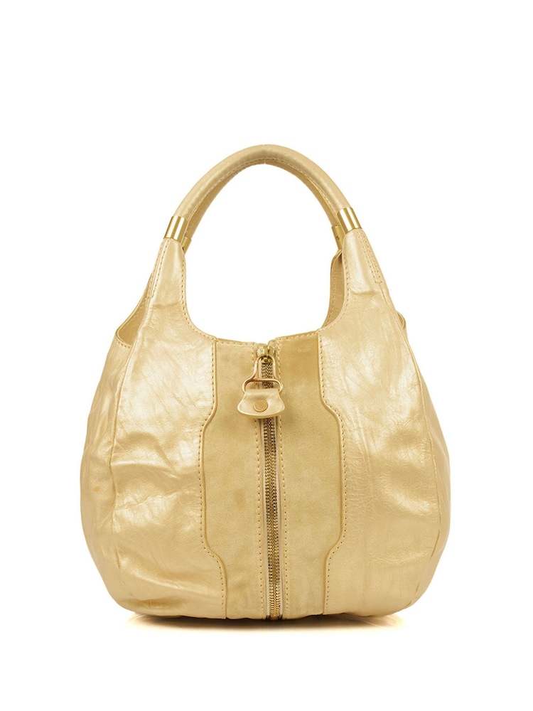 Jimmy Choo Gold Shoulder Bag - Image 1 of 6