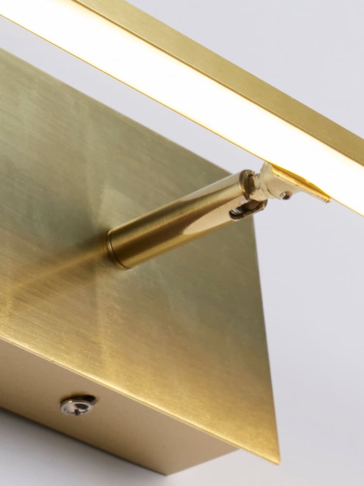 Searchlight Satin Brass Lucca LED Wall Light IP44 - Image 2 of 4