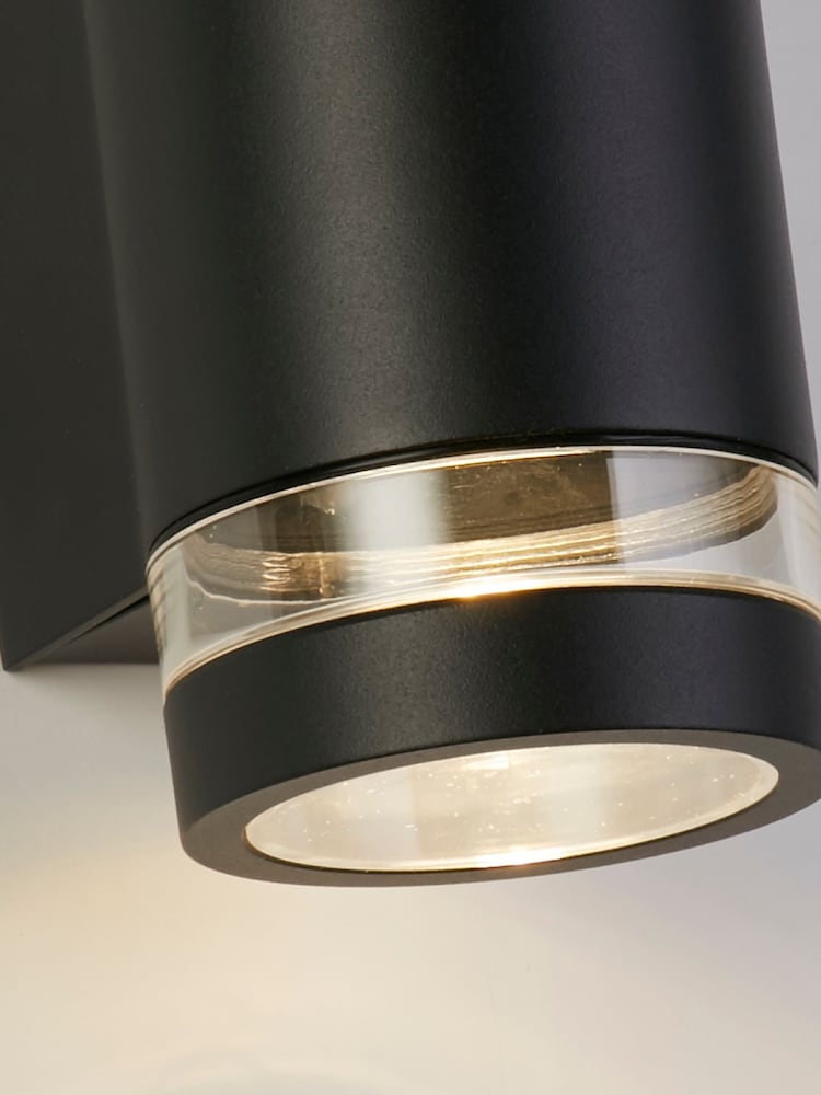 Searchlight Black and Clear Texas Outdoor Wall Light - Image 4 of 4
