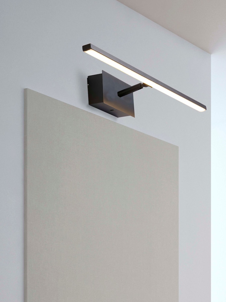 Searchlight Black Lucca LED Wall Light IP44 - Image 1 of 4