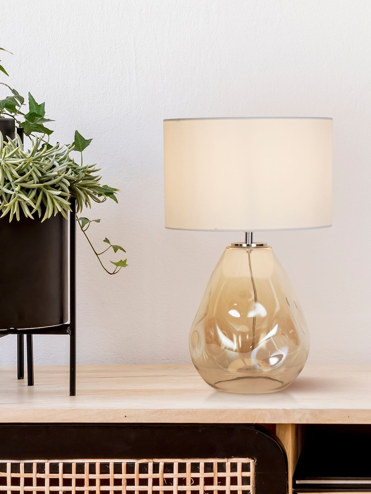 Searchlight Champagne Satin Brass Chalice 1 Light Table Lamp - Image 2 of 5