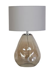 Searchlight Champagne Satin Brass Chalice 1 Light Table Lamp - Image 4 of 5