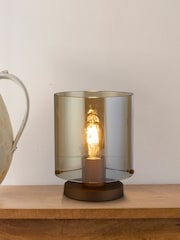 Searchlight Mocha and Amber Santorini 1 Light Table Lamp - Image 2 of 5