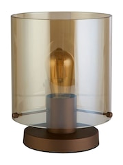 Searchlight Mocha and Amber Santorini 1 Light Table Lamp - Image 4 of 5