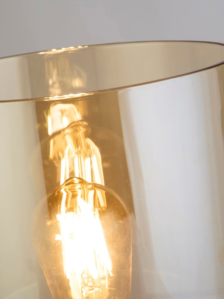 Searchlight Mocha and Amber Santorini 1 Light Table Lamp - Image 5 of 5 Searchlight Mocha and Amber Santorini 1 Light Table Lamp - Image 5 of 5