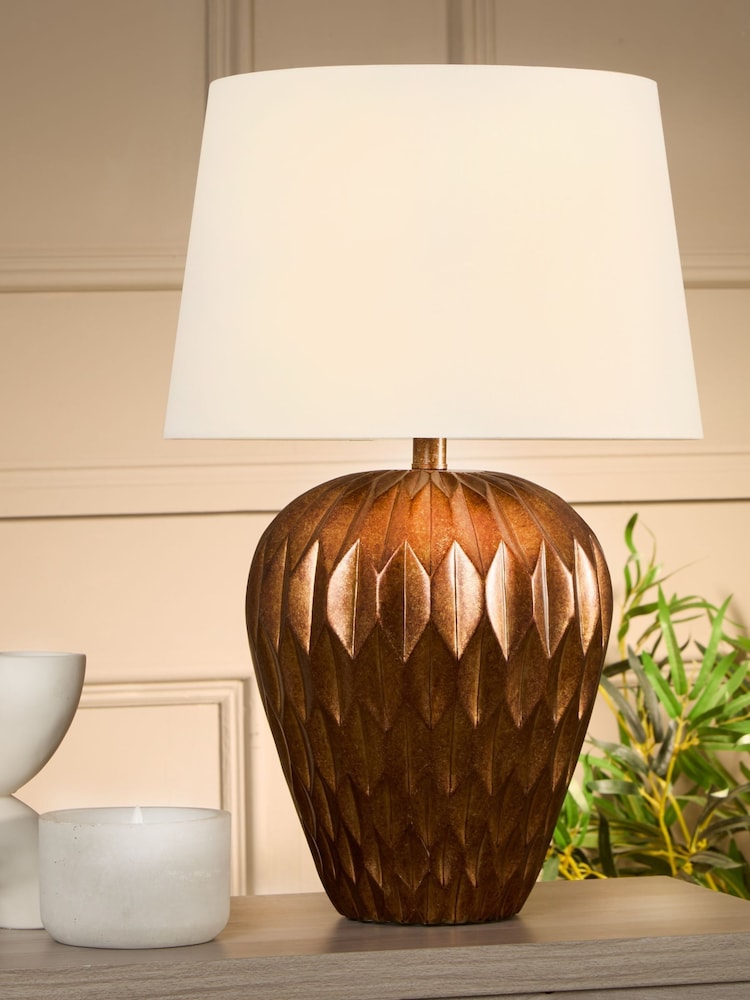 Searchlight Bronze Genoa 1 Light Table Lamp - Image 1 of 5