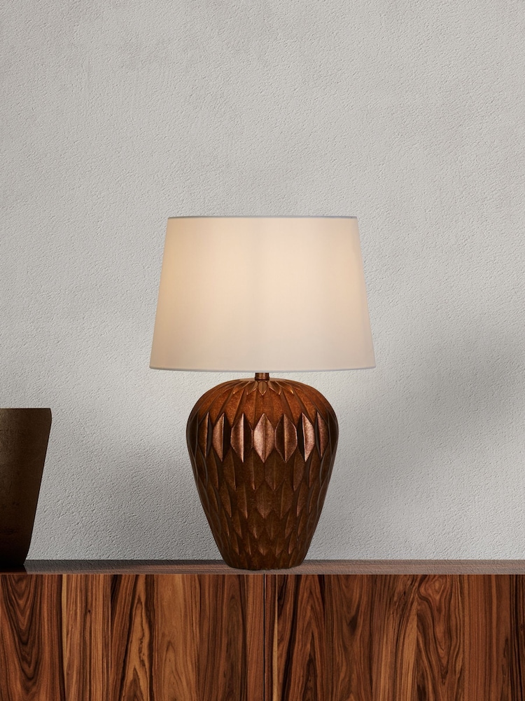 Searchlight Bronze Genoa 1 Light Table Lamp - Image 2 of 5