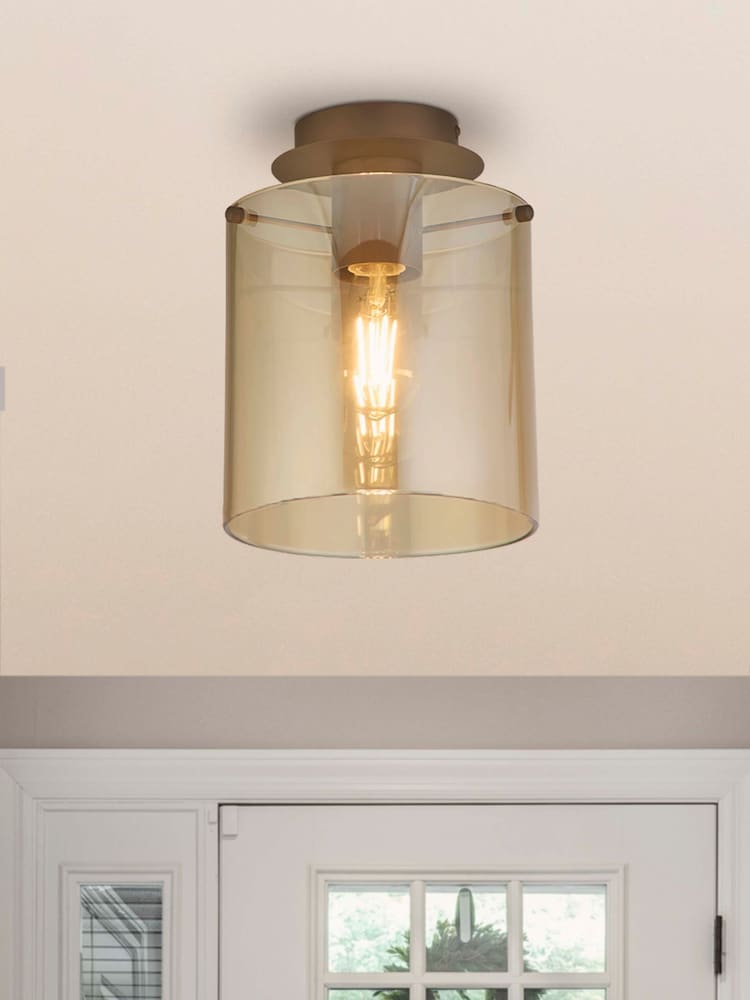 Searchlight Mocha Santorini 3 Flush Ceiling Flush Fitting Light - Image 1 of 4