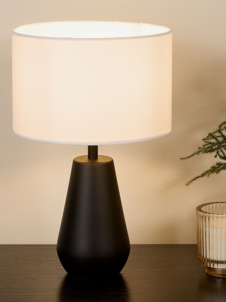 Searchlight Black Geo Pair Touch Table Lamp - Image 1 of 5