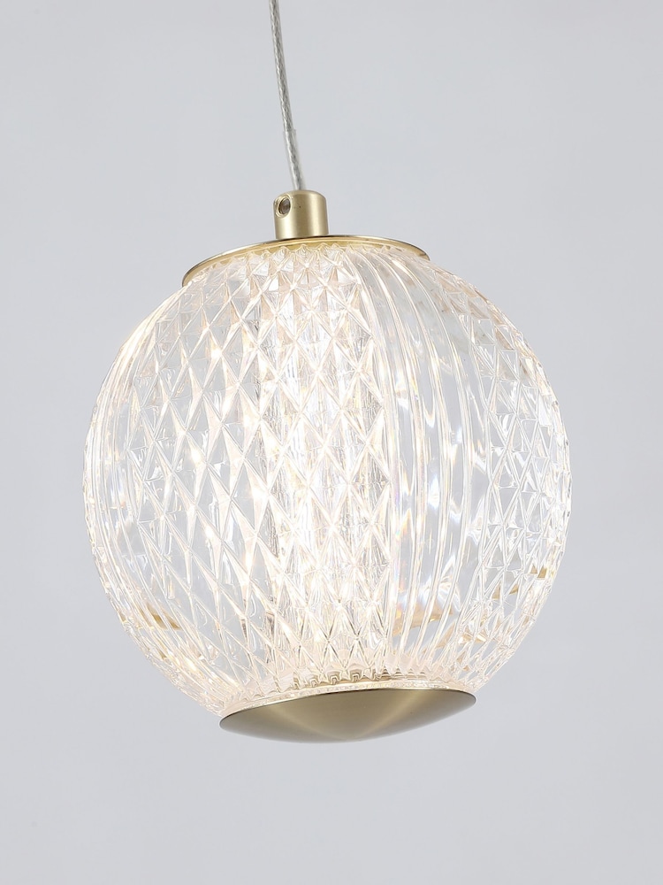 Searchlight Brass Charm 5 Multi-Drop Pendant Ceiling Light - Image 4 of 4