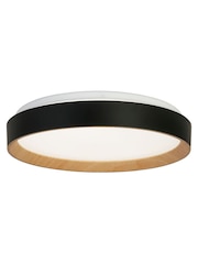Searchlight Matt Black Naples LED Flush Ceiling Light - Image 2 of 4