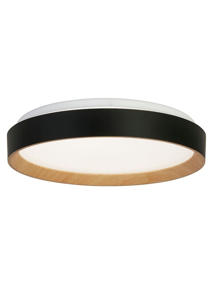 Searchlight Matt Black Naples LED Flush Ceiling Light - Image 2 of 4