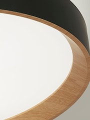Searchlight Matt Black Naples LED Flush Ceiling Light - Image 4 of 4