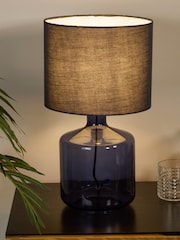 Searchlight Blue Azure Glass Table Lamp - Image 1 of 5