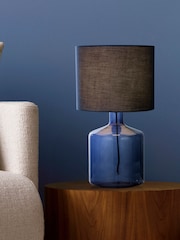 Searchlight Blue Azure Glass Table Lamp - Image 2 of 5