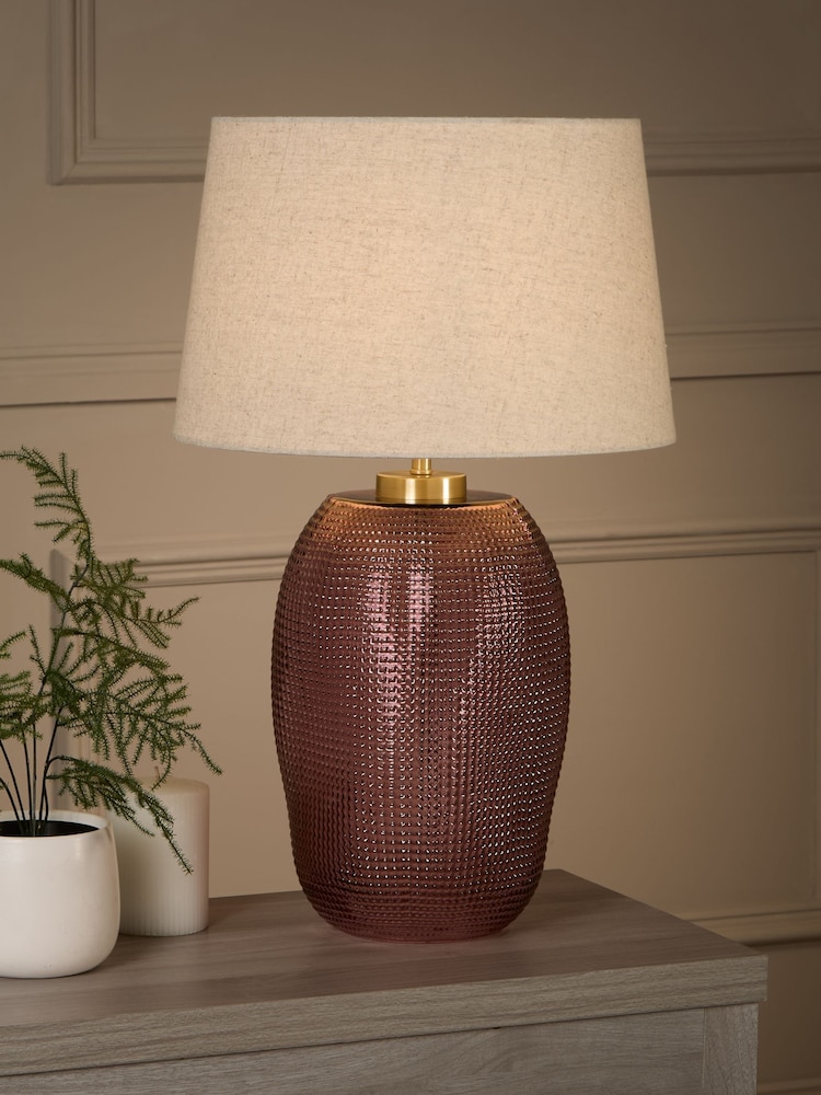 Searchlight Pink and Gold Iris 1 Light Table Lamp - Image 1 of 5