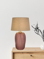 Searchlight Pink and Gold Iris 1 Light Table Lamp - Image 2 of 5