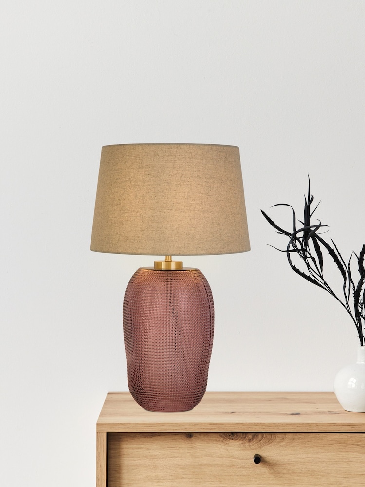 Searchlight Pink and Gold Iris 1 Light Table Lamp - Image 2 of 5