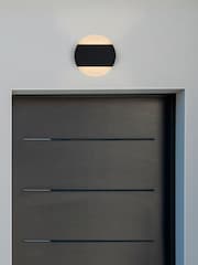 Searchlight Black Lumin LED Outdoor Wall Light - Image 1 of 4