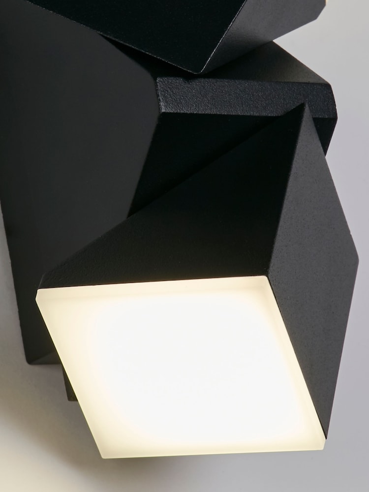 Searchlight Black Block LED Outdoor Wall Light - Image 2 of 4