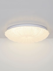 Searchlight Clear and White Roman LED Flush Ceiling Light - Image 1 of 4