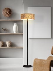 Searchlight Black and Multi Natura 3 Light Floor Lamp - Image 1 of 4