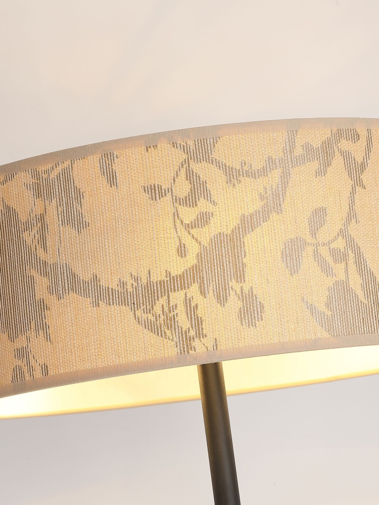Searchlight Black and Multi Natura 3 Light Floor Lamp - Image 4 of 4