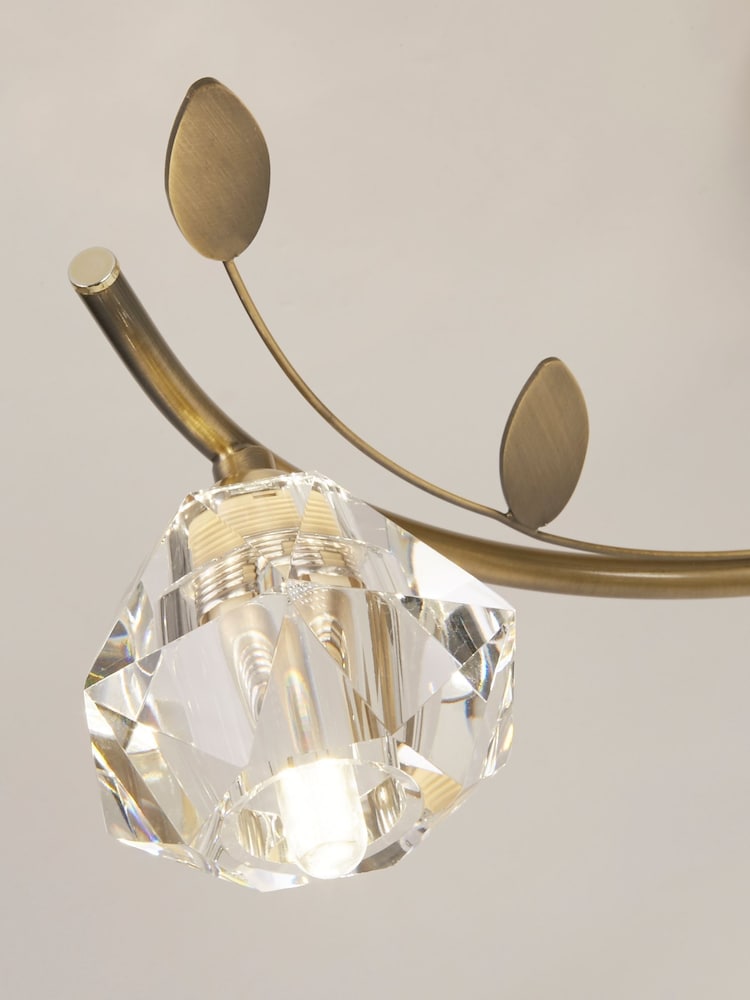 Searchlight Antique Brass Diamond 3 Light Ceiling Light - Image 2 of 4 Searchlight Antique Brass Diamond 3 Light Ceiling Light - Image 2 of 4