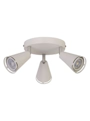 Searchlight Chrome and White Astrid 3 Spotlight - Image 3 of 4