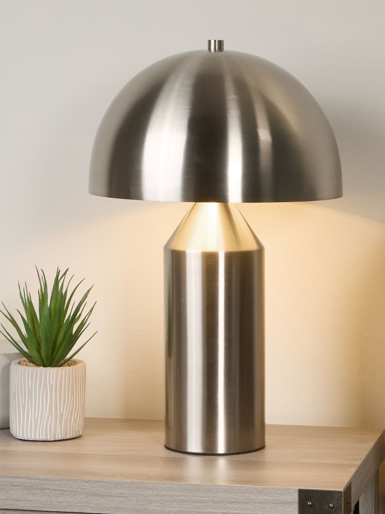 Searchlight Silver Cupola Dome Table Lamp - Image 1 of 5
